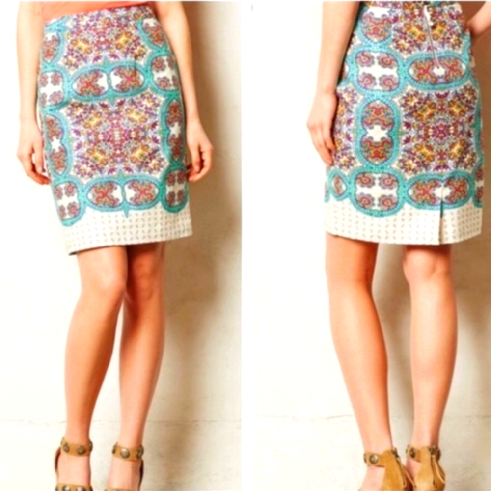 Anthropologie Maeve Mayola linen pencil skirt